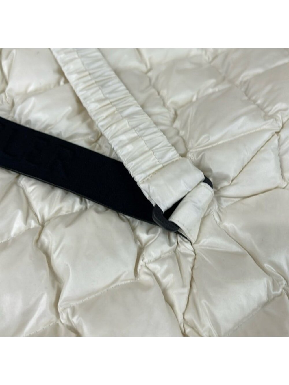 ★SOLD★ Moncler Down Jacket 00 XS Paquis White Black Long Sleeve Quilted - Picture 12 of 12